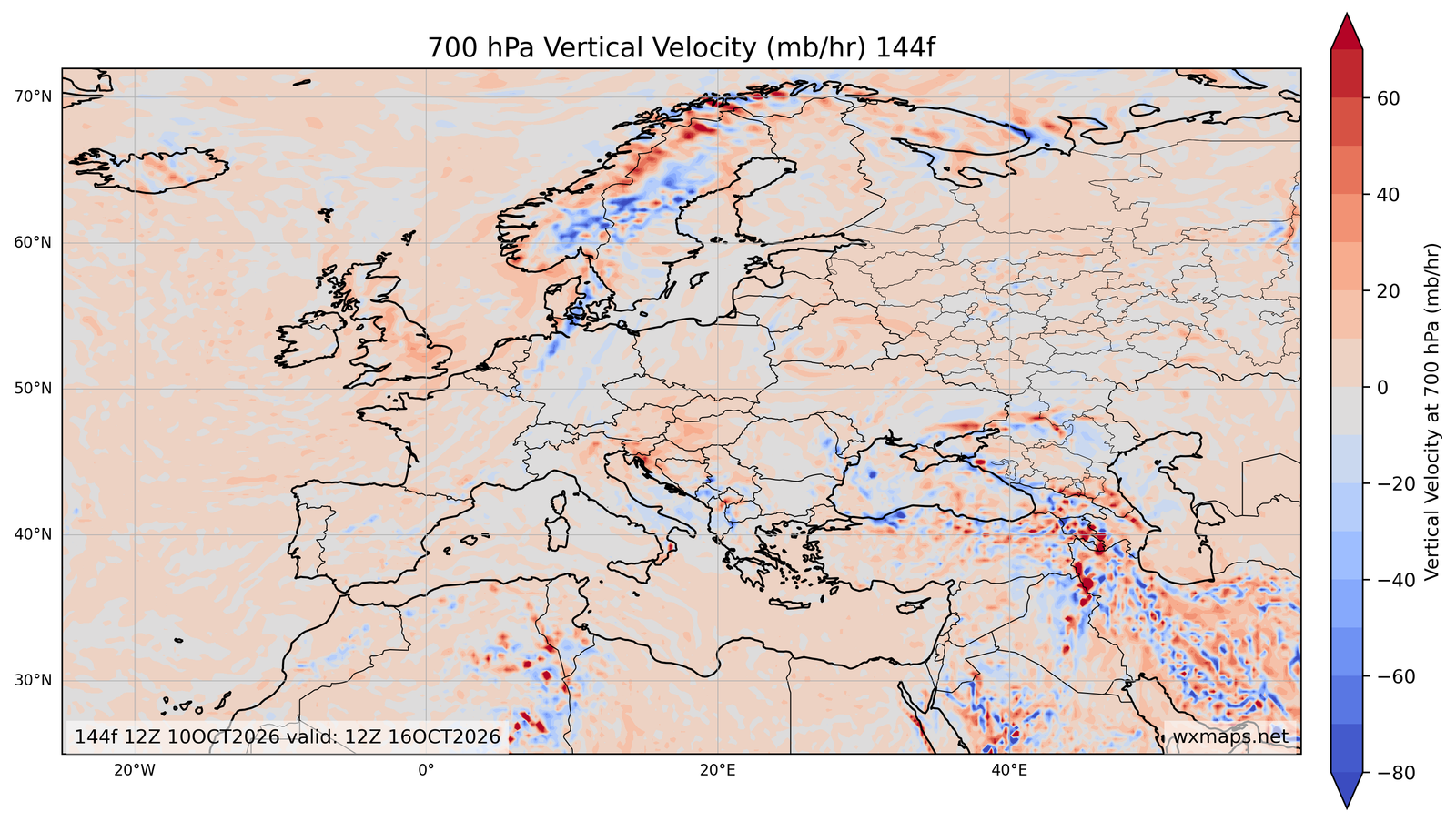Euro 700 mb Vertical Velocity 24f