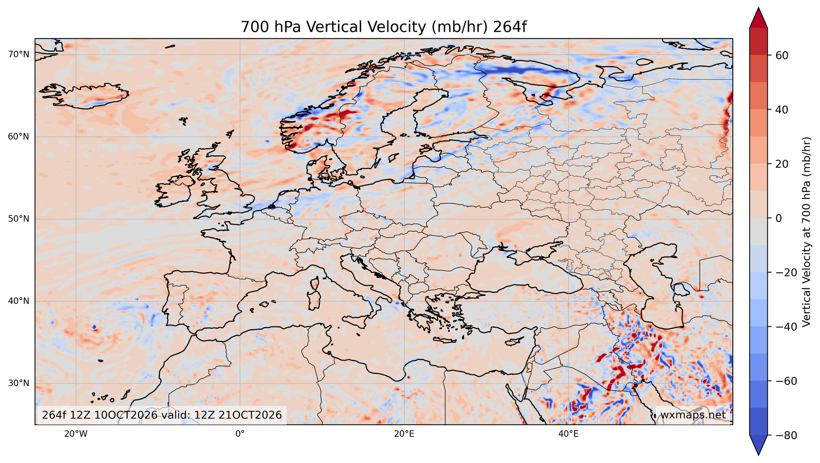 Euro 700 mb Vertical Velocity 24f