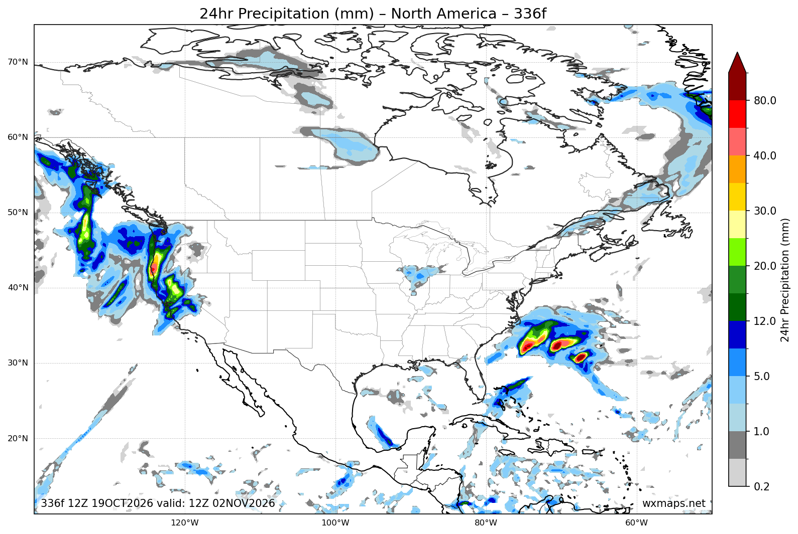 north america synoptic weather map 1 | North America 24 Hour Quantitative Precipitation Forecast (Day 14 336h) Forecast Map north america synoptic weather map 1 - North America 24 Hour Quantitative Precipitation Forecast (Day 14 (336-Hour Forecast)) High-Resolution GFS Synoptic Weather Map (north america synoptic weather map 2)